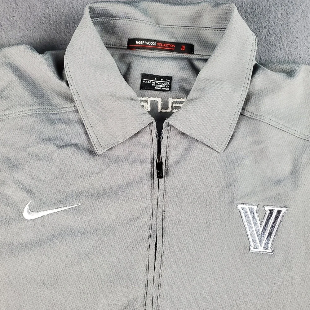 Nike Tiger Woods Collection Golf Polo Shirt 1/4 Zip Villanova‎ Mens Small
